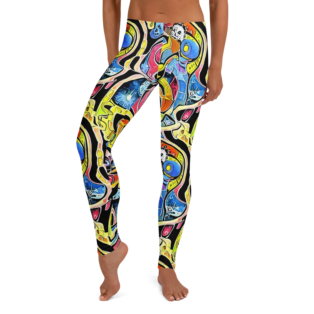 Blacklight Carnival on Leggings — Front