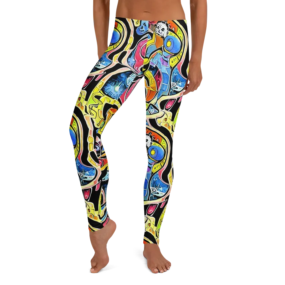 Blacklight Carnival on Leggings — Front