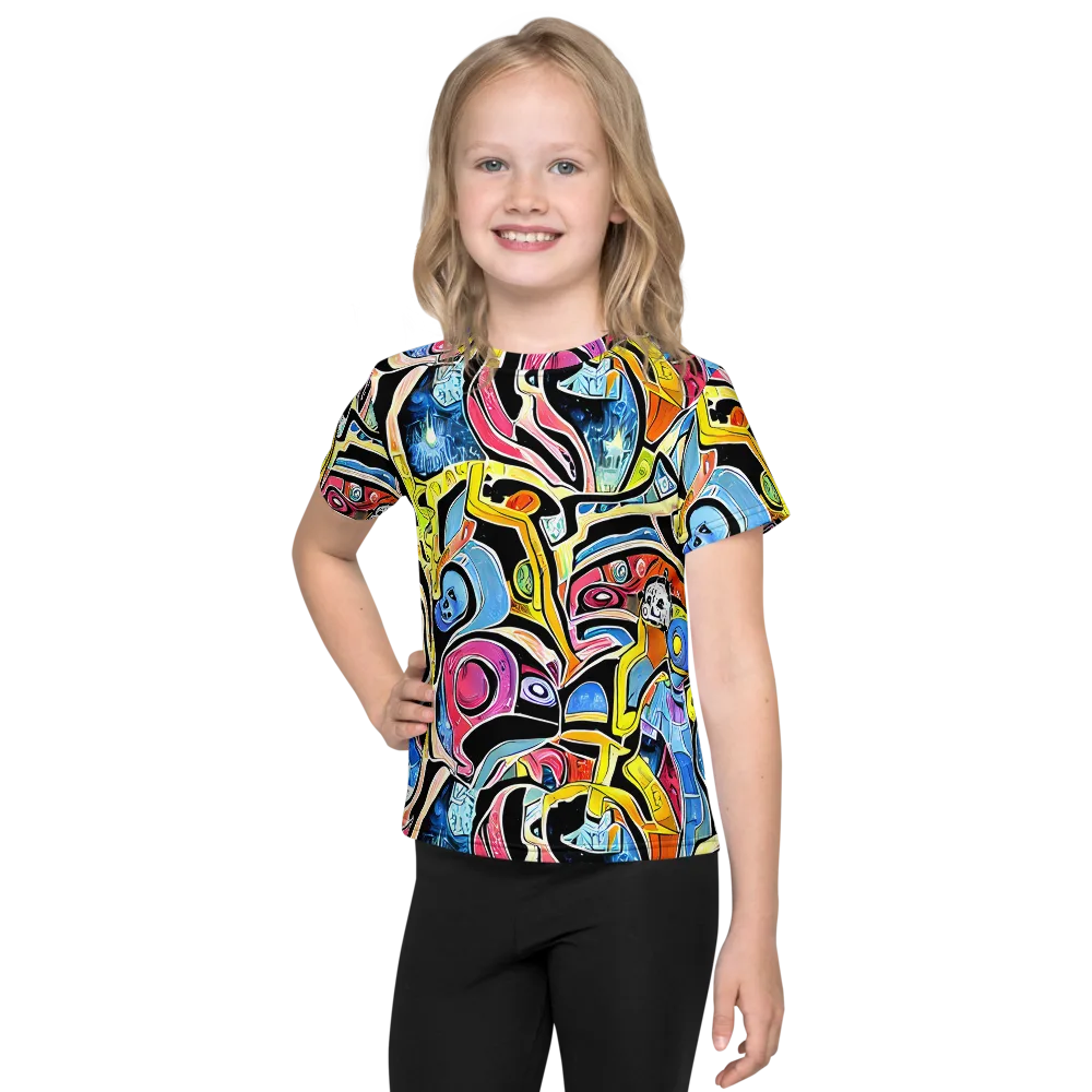 Blacklight Carnival on Kids Crew Neck T-Shirt — Front