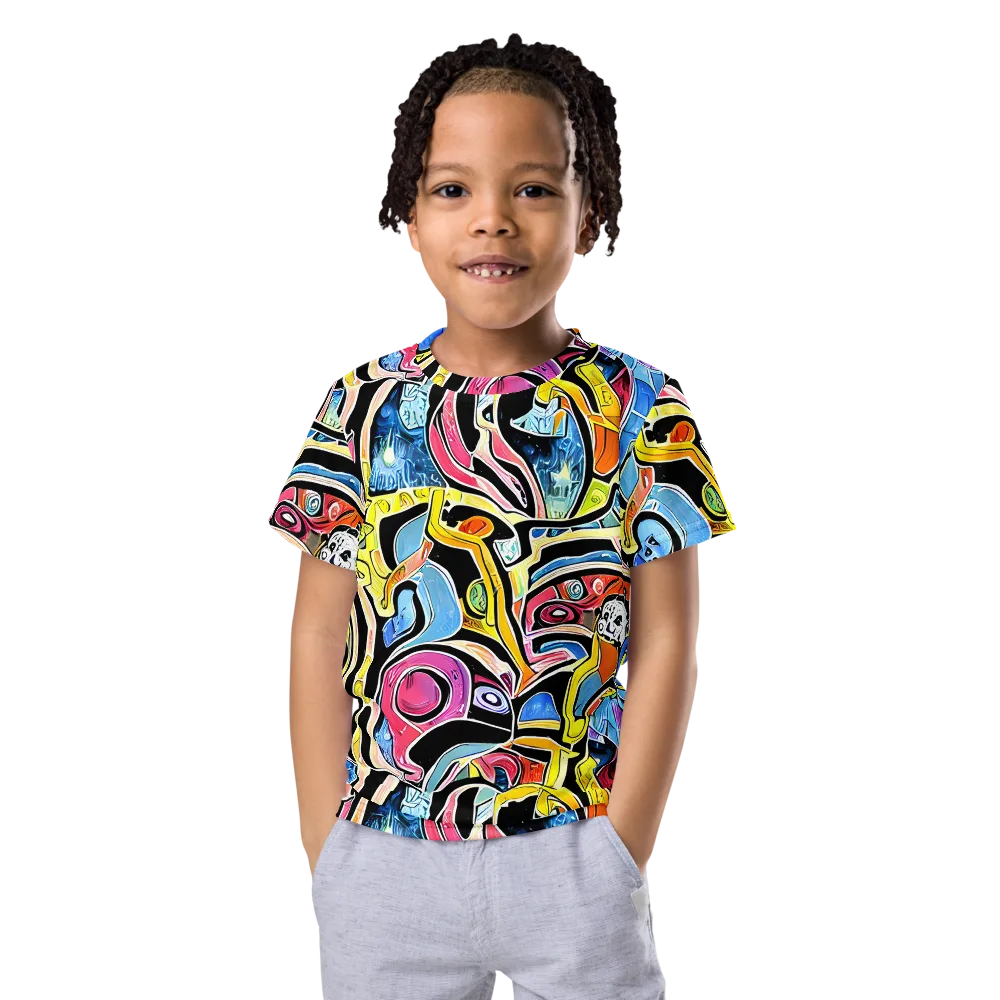 Blacklight Carnival on Kids Crew Neck T-Shirt — Front