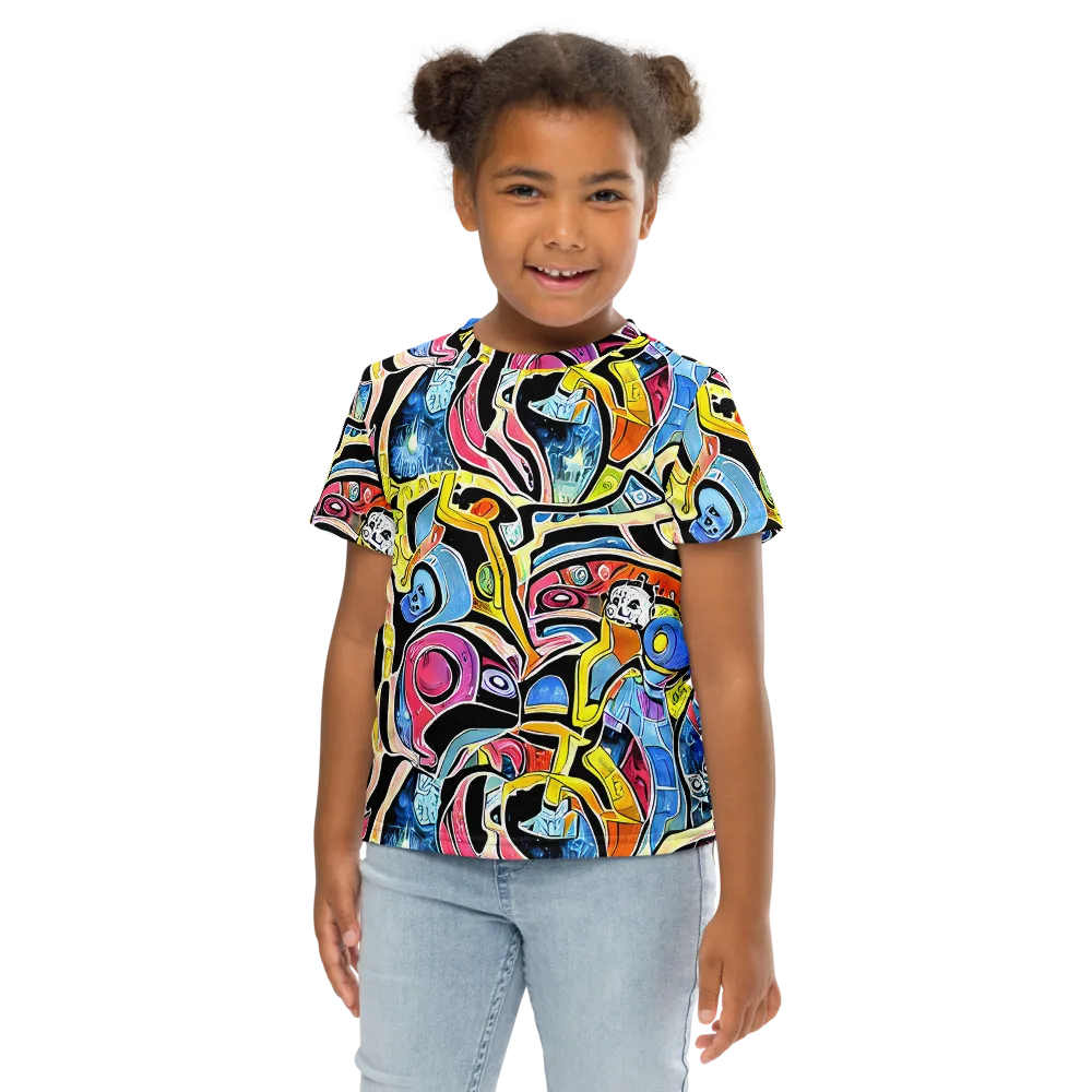 Blacklight Carnival on Kids Crew Neck T-Shirt — Front