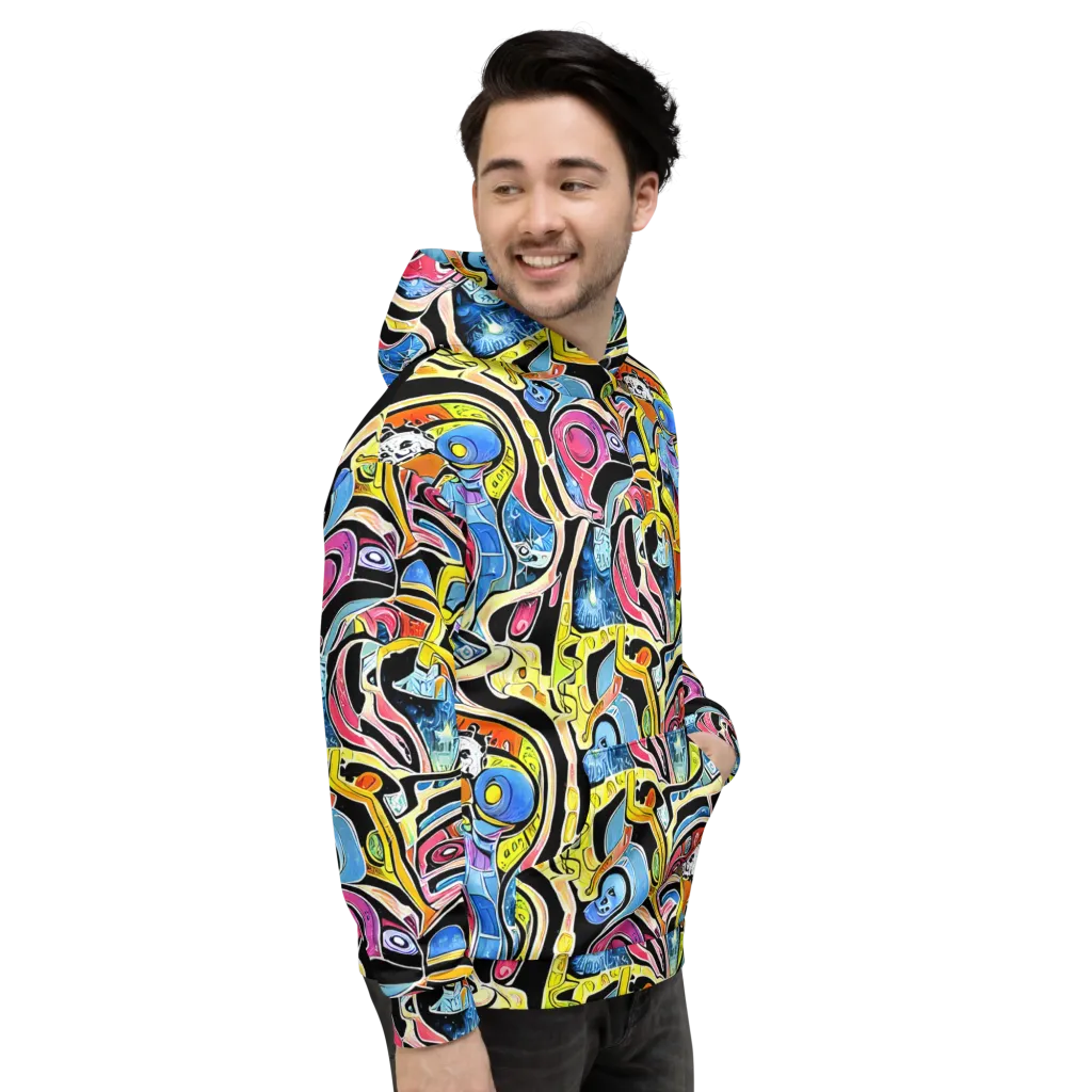 Blacklight Carnival on Hoodie — Right