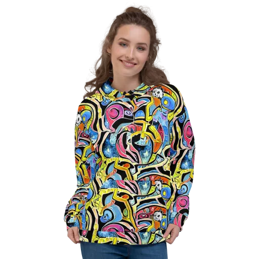 Blacklight Carnival on a Hoodie