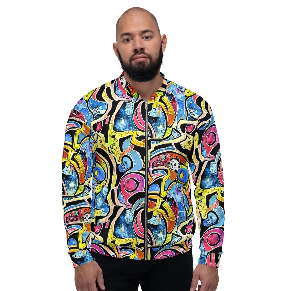 Blacklight Carnival on Bomber Jacket — Front