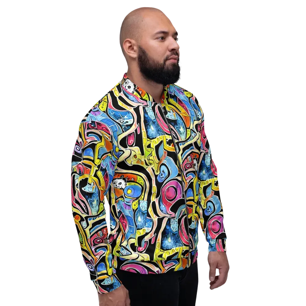 Blacklight Carnival on Bomber Jacket — Right