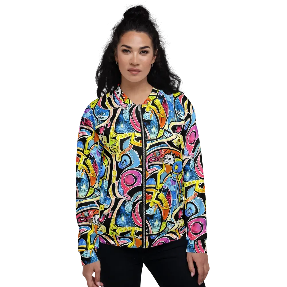 Blacklight Carnival on Bomber Jacket — Front