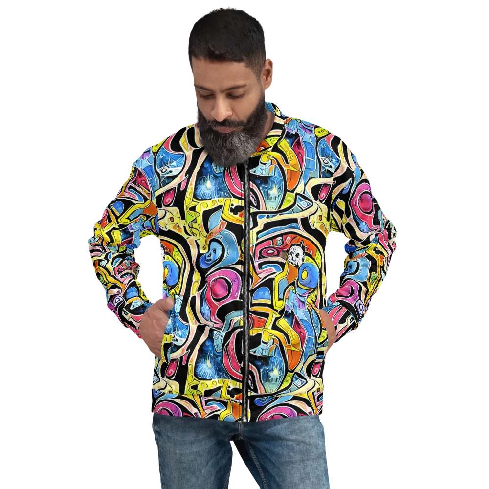 Blacklight Carnival on Bomber Jacket — Front