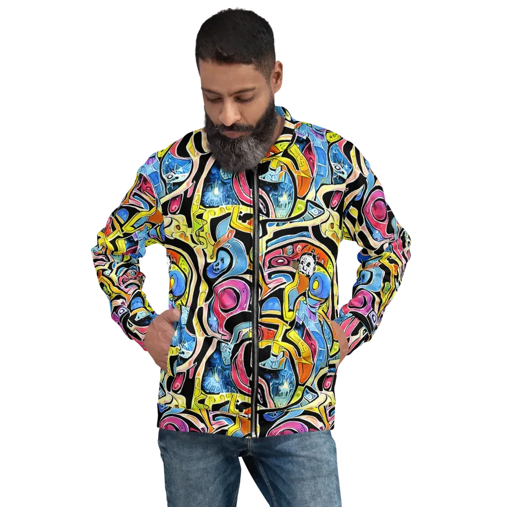 Blacklight Carnival on Bomber Jacket — Front