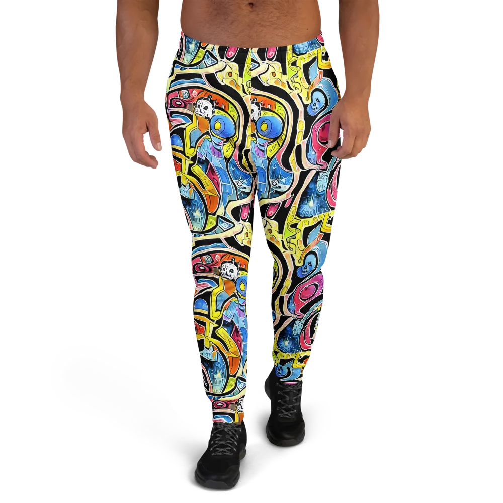 Blacklight Carnival on Men's Joggers — Front