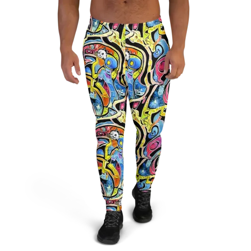 Blacklight Carnival on a Men's Joggers