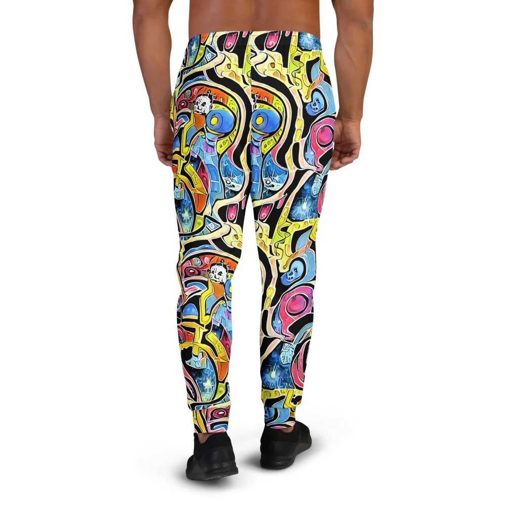 Blacklight Carnival on Men's Joggers — Back
