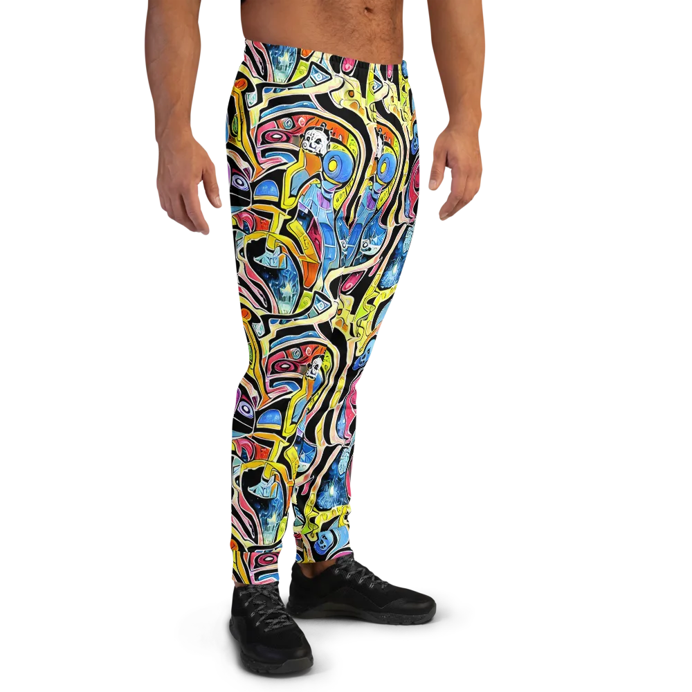 Blacklight Carnival on Men's Joggers — Right