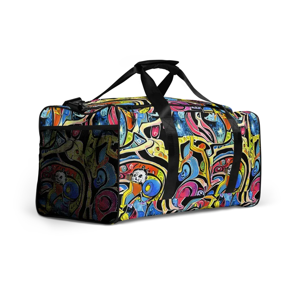 Blacklight Carnival on Duffle Bag — Right Front