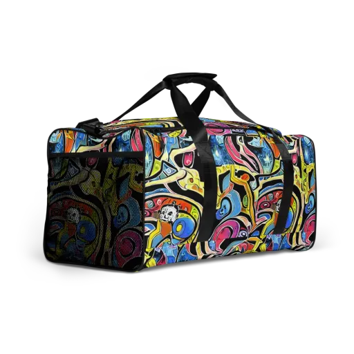 Blacklight Carnival on a Duffle Bag