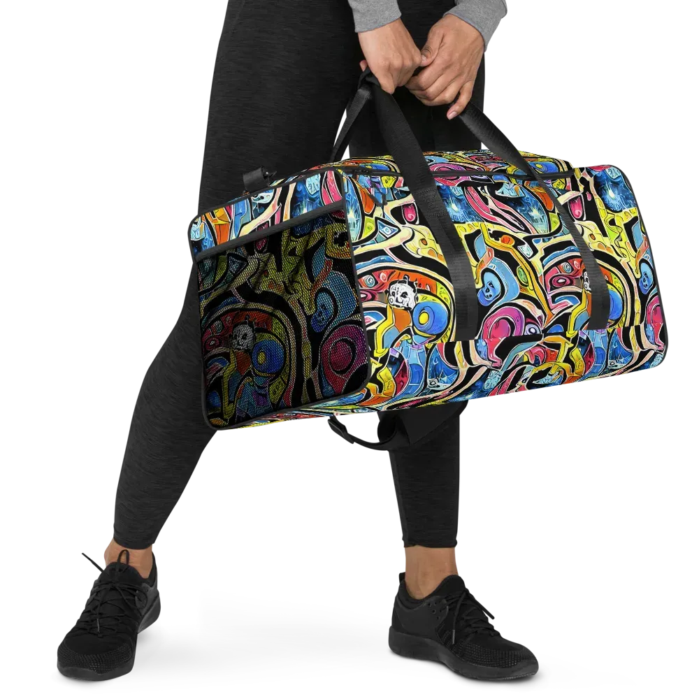 Blacklight Carnival on Duffle Bag — Right Front