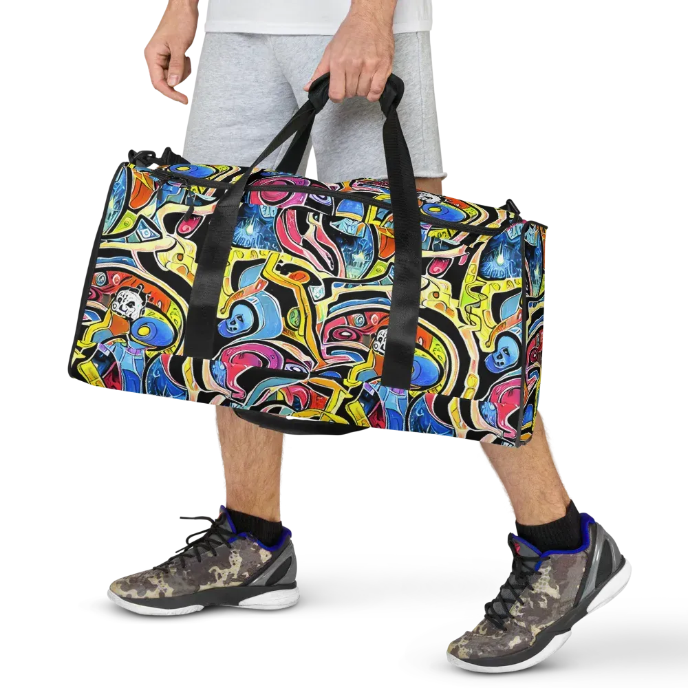 Blacklight Carnival on Duffle Bag — Front