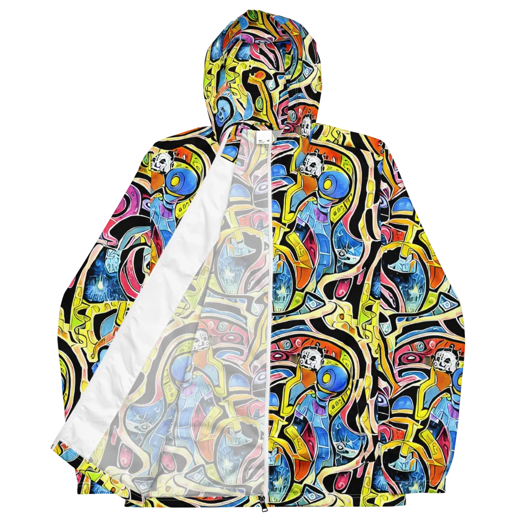 Blacklight Carnival on Men's Windbreaker — Front