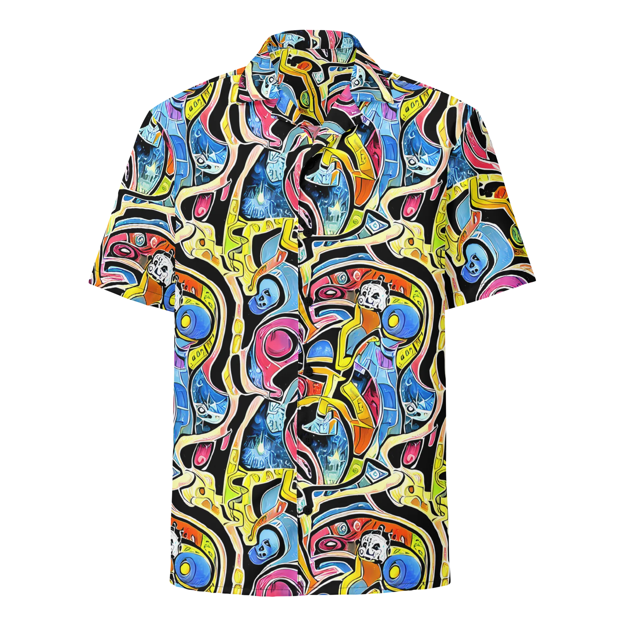 Blacklight Carnival on Button Shirt — Front