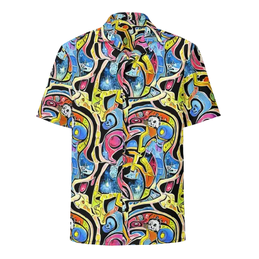 Blacklight Carnival on a Button Shirt