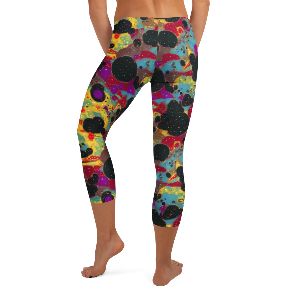 Black Hole Bonbons on Capri Leggings — Back