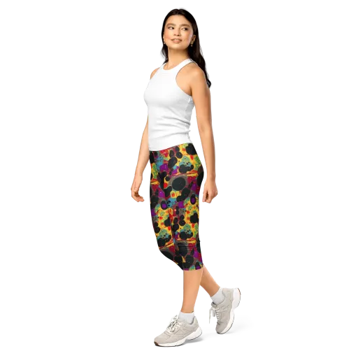 Black Hole Bonbons on a Capri Leggings