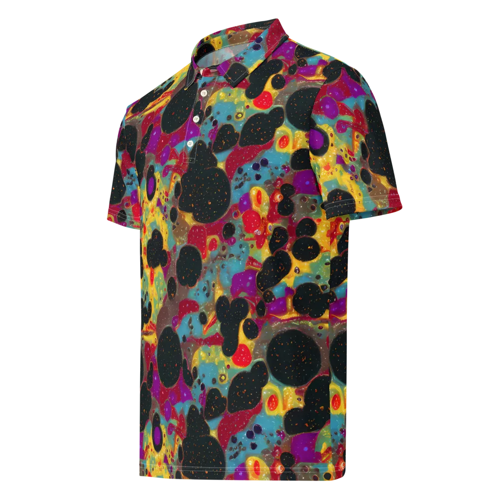 Black Hole Bonbons on Men's Slim Fit Polo Shirt — Left Front