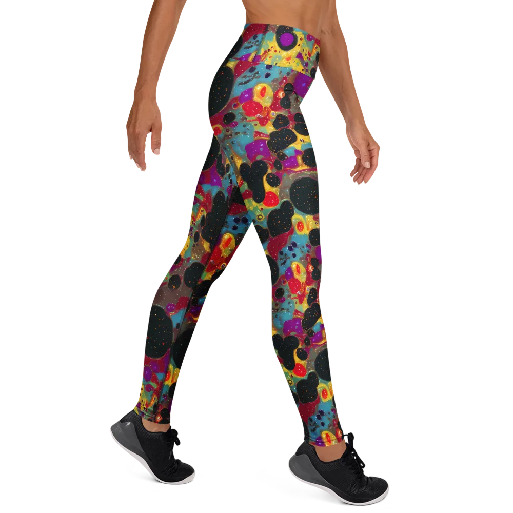 Black Hole Bonbons on Yoga Leggings — Right
