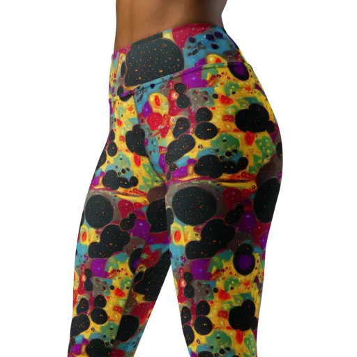 Black Hole Bonbons on a Yoga Leggings