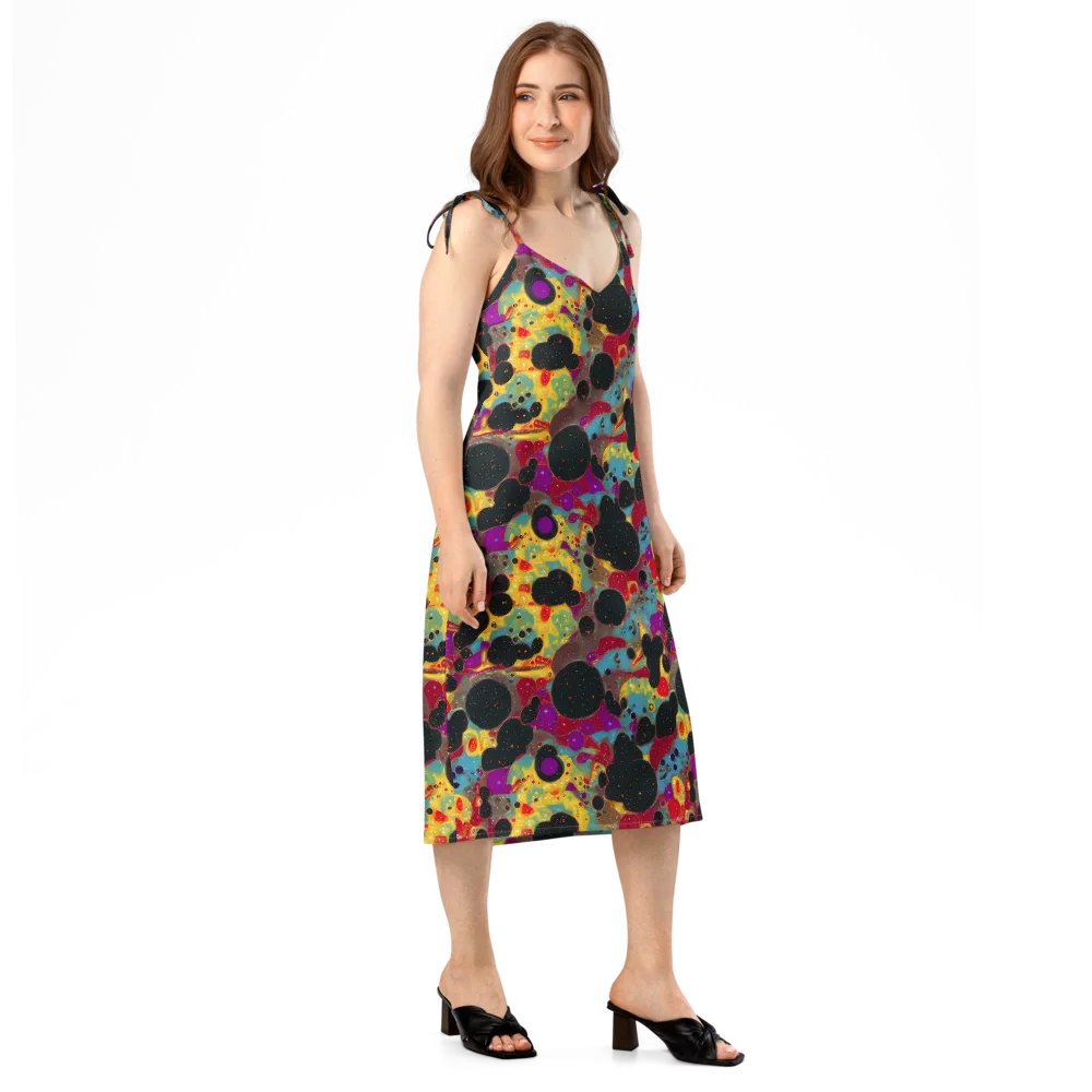 Black Hole Bonbons on Slip Dress — Right Front