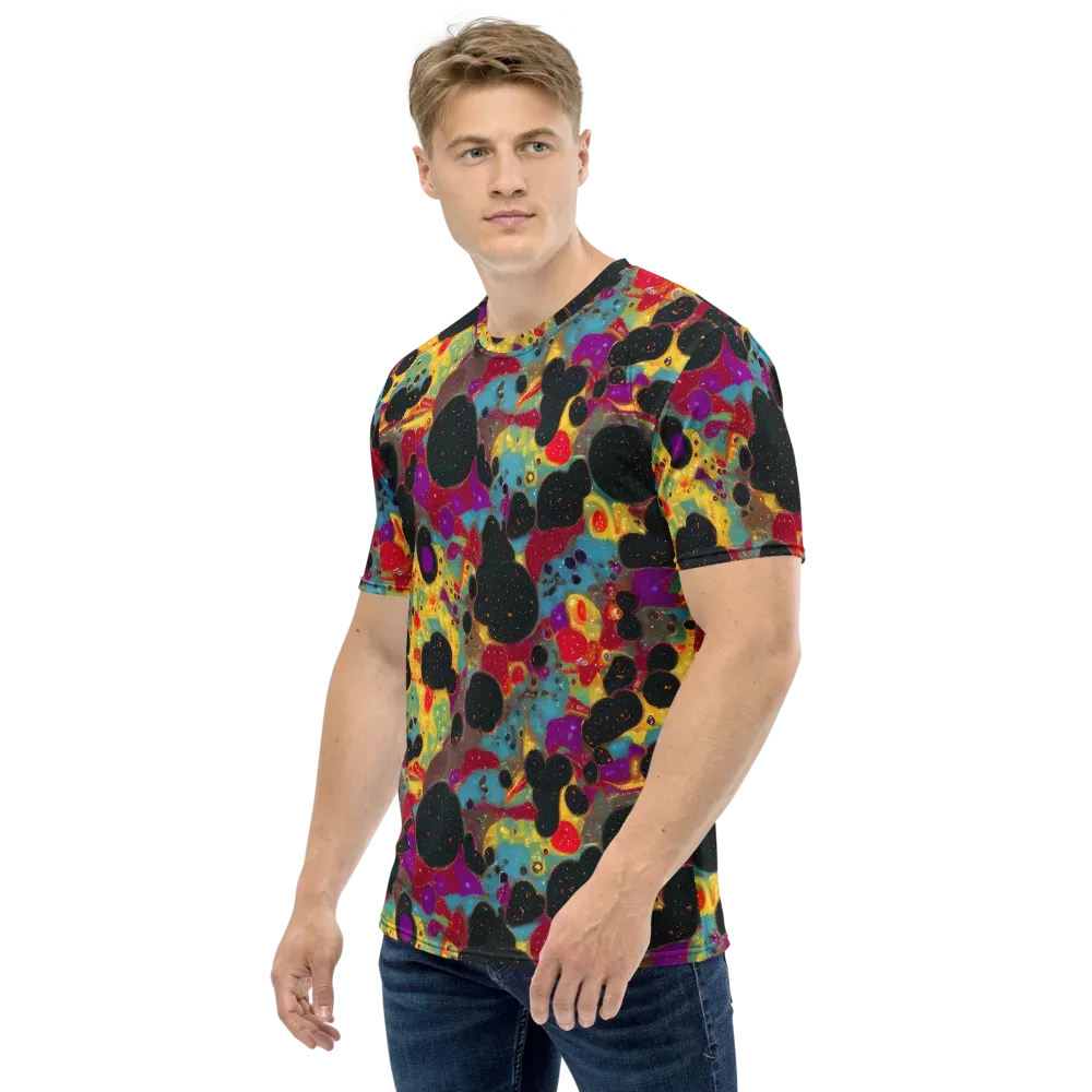 Black Hole Bonbons on Men's Crew Neck T-Shirt — Left