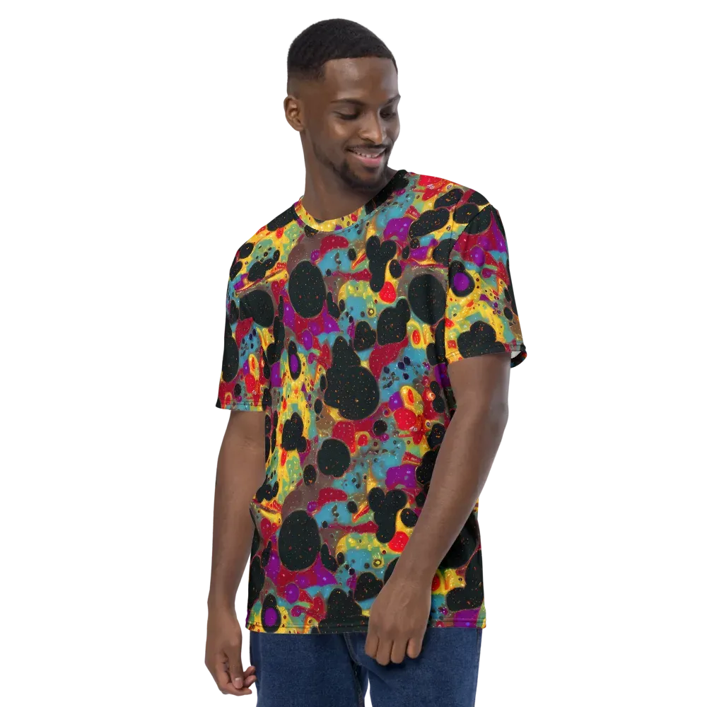 Black Hole Bonbons on Men's Crew Neck T-Shirt — Left