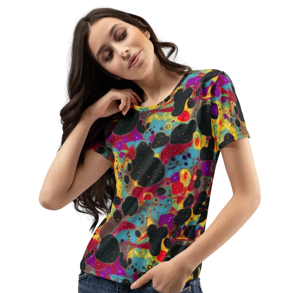 Black Hole Bonbons on Women's Crew Neck T-Shirt — Left Front