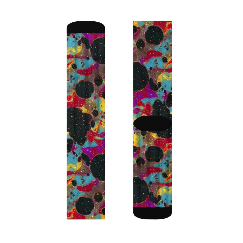 Black Hole Bonbons on Socks — Right Sock