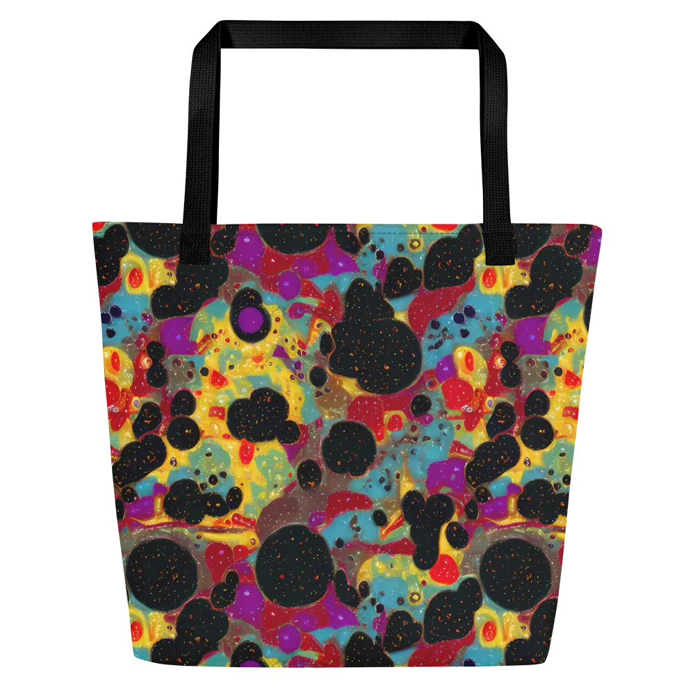 Black Hole Bonbons on Large Tote Bag W/ Pocket — Front
