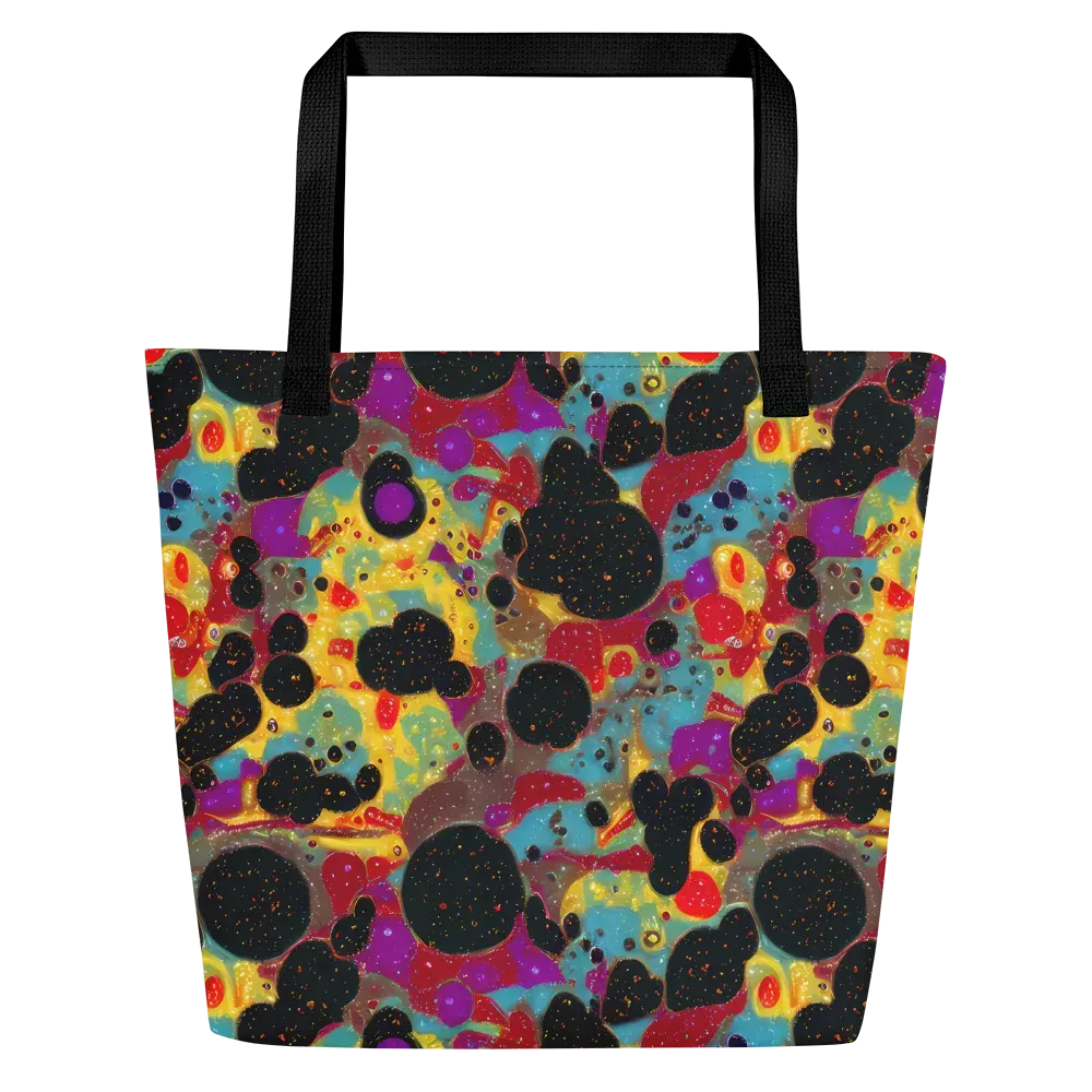 Black Hole Bonbons on Large Tote Bag W/ Pocket — Front