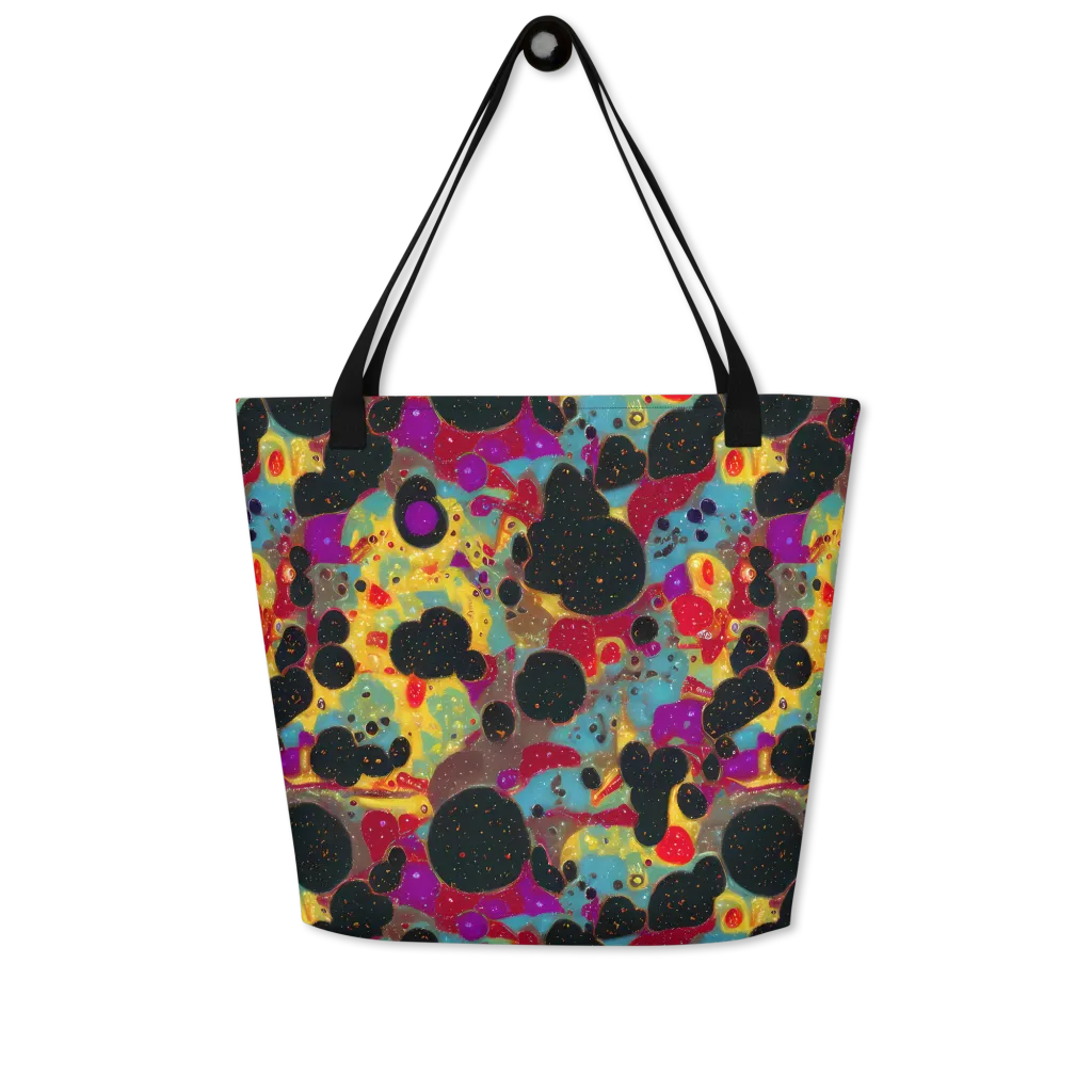 Black Hole Bonbons on Large Tote Bag W/ Pocket — Front