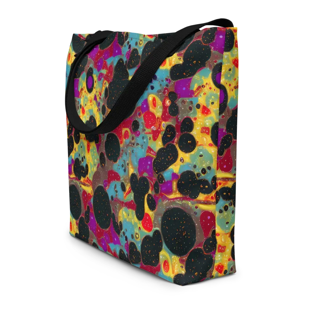 Black Hole Bonbons on Large Tote Bag W/ Pocket — Front