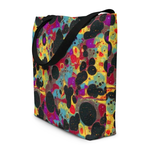 Black Hole Bonbons on a Large Tote Bag W/ Pocket