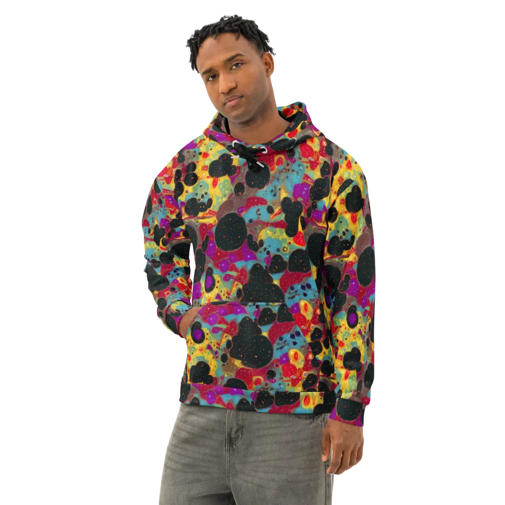 Black Hole Bonbons on Cotton Hoodie — Left Front