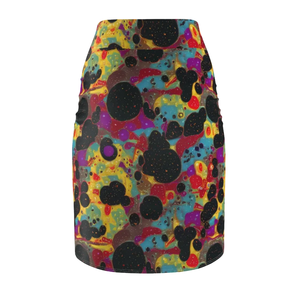 Black Hole Bonbons on Pencil Skirt — Back