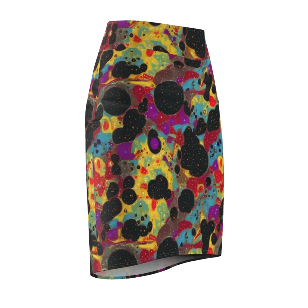 Black Hole Bonbons on Pencil Skirt — Front Side