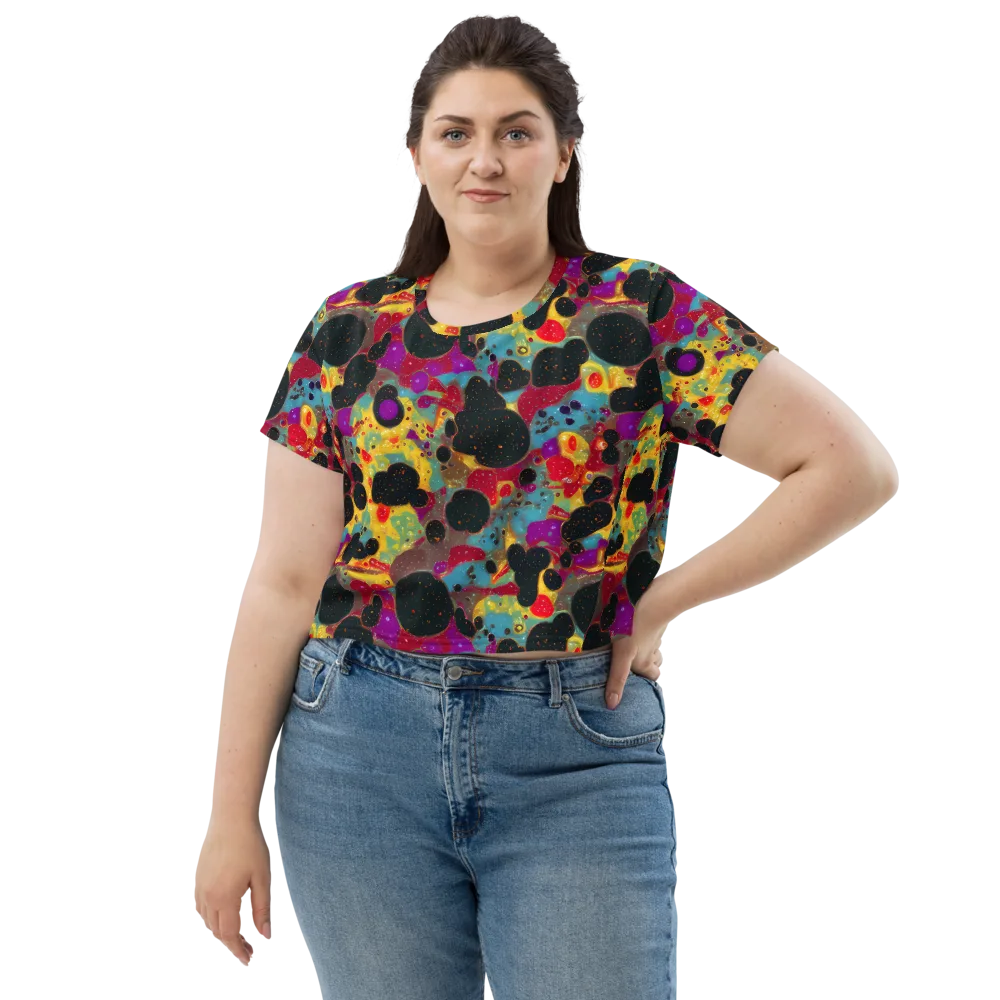 Black Hole Bonbons on Crop Tee — Front