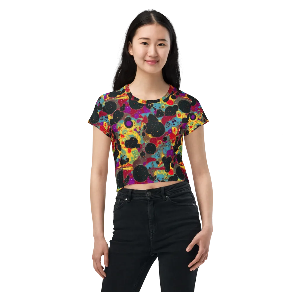 Black Hole Bonbons on Crop Tee — Front