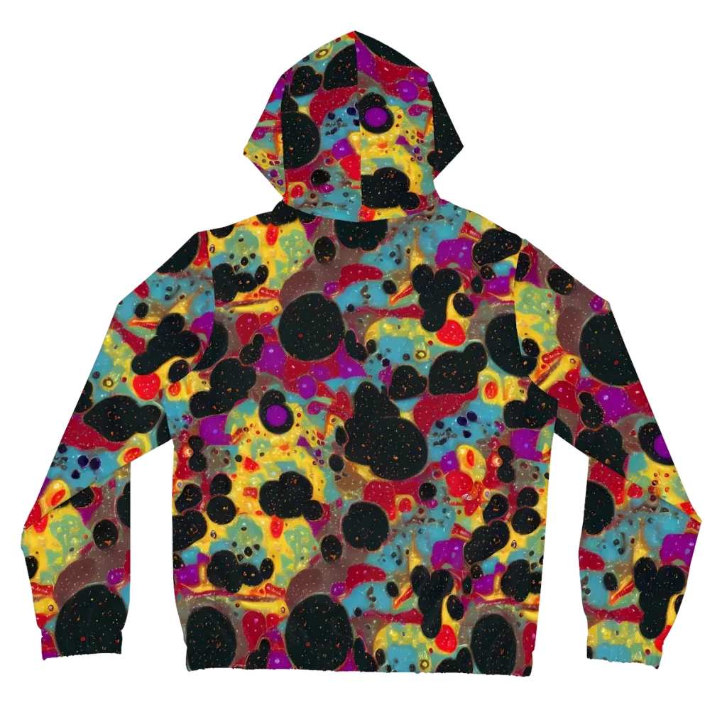 Black Hole Bonbons on Women's Full-Zip Hoodie — Back