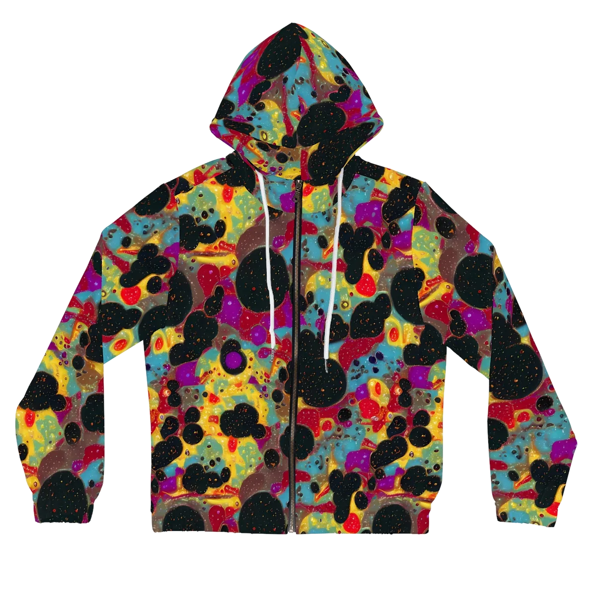 Black Hole Bonbons on Women's Full-Zip Hoodie — Front