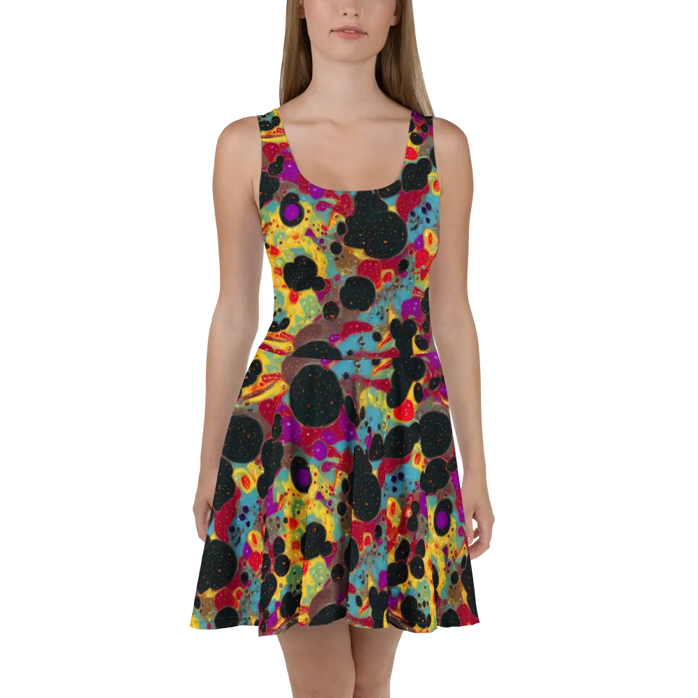 Black Hole Bonbons on Skater Dress — Front