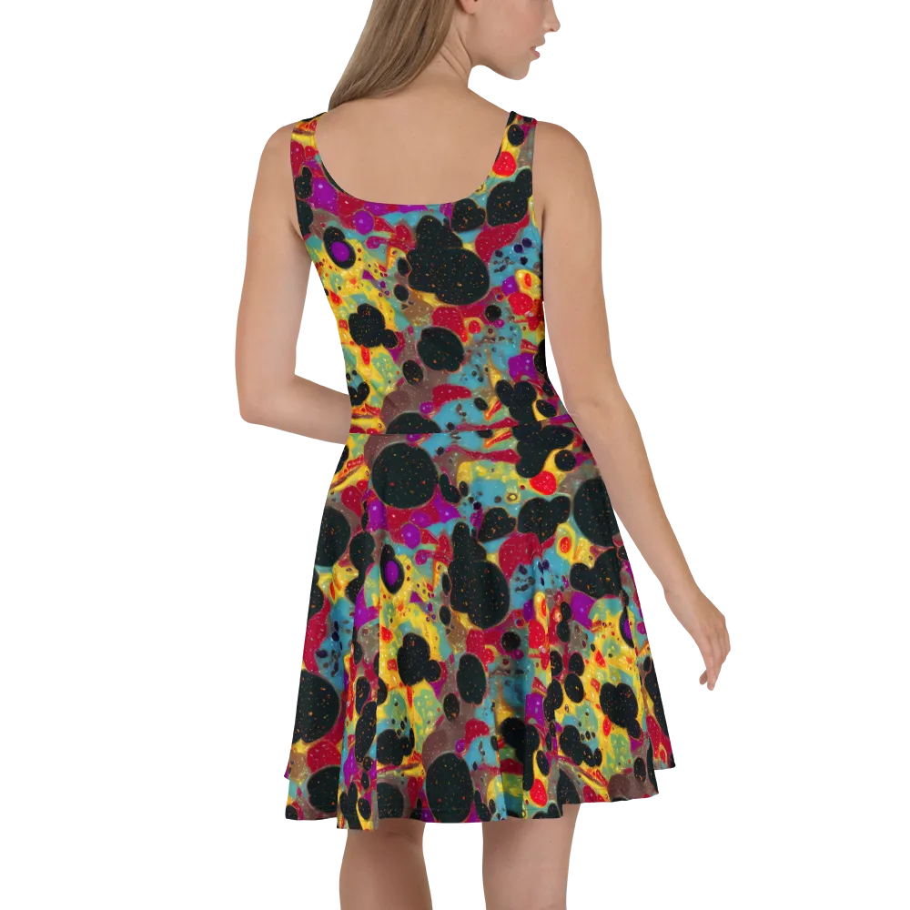 Black Hole Bonbons on Skater Dress — Back