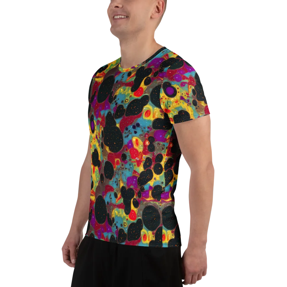 Black Hole Bonbons on Men's Athletic T-Shirt — Left