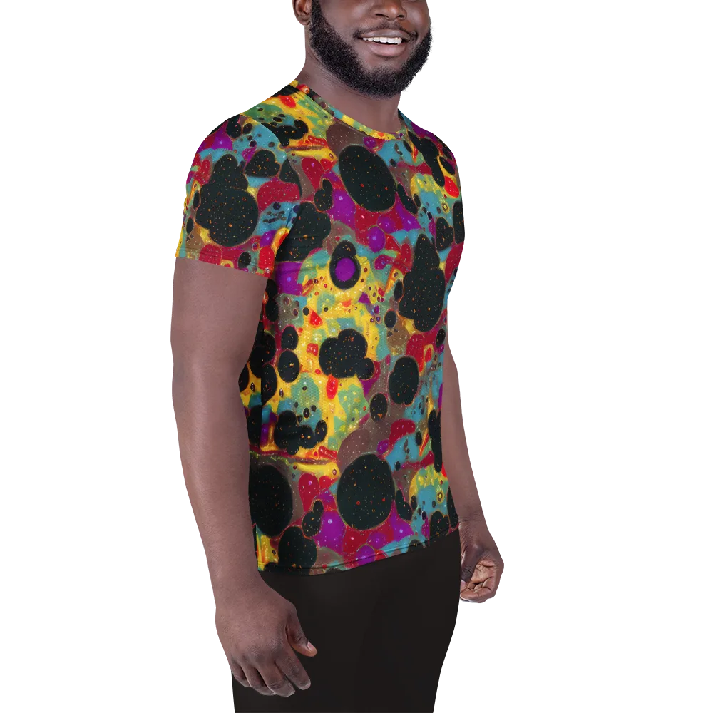 Black Hole Bonbons on Men's Athletic T-Shirt — Right