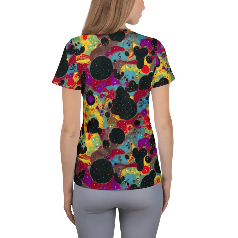 Black Hole Bonbons on Women's Athletic T-Shirt — Back
